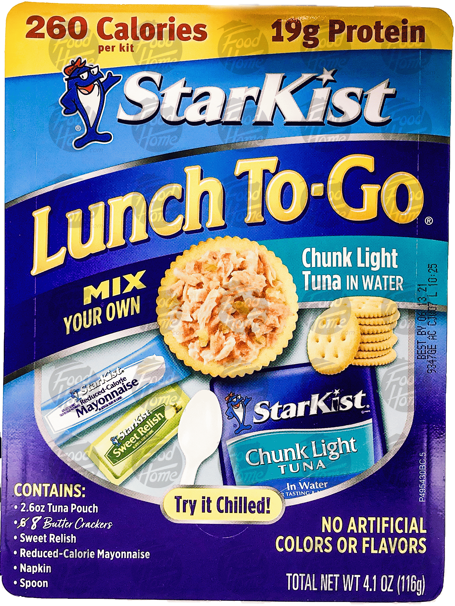 Starkist Lunch To Go chunk light tuna in water, crackers, mayonnaise, relish Full-Size Picture